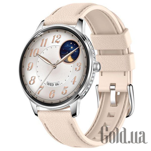UWatch Смарт часы Smart Brilliant Slim Silver Rubber 3911 bt3911