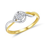 Золотое кольцо с бриллиантом, 210769