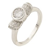 Серебряное кольцо с куб. циркониями, 1310290