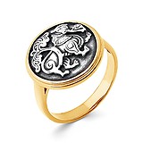 Женское серебряное кольцо в позолоте, 1516626