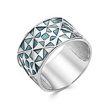 Женское серебряное кольцо с эмалью, 1546322