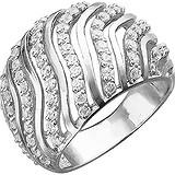 Женское серебряное кольцо с куб. циркониями, 1614418