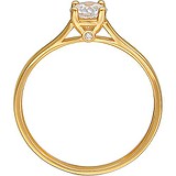 Золотое кольцо с куб. цирконием и кристаллами Swarovski, 1621330