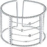 Жіночий Срібний браслет з куб. цирконіями і перлами, 1626962