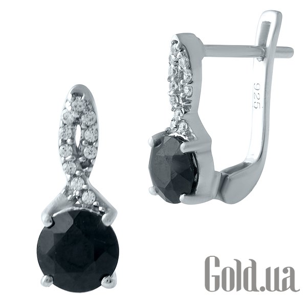 

Серьги Fresh Jewelry, Серебряные серьги с сапфирами и куб. циркониями