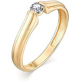 Золотое кольцо с бриллиантом, 1636690
