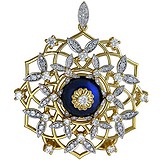 Золотой кулон с бриллиантами и эмалью, 1644370