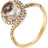 Женское золотое кольцо с бриллиантами и аметистом, 1653074