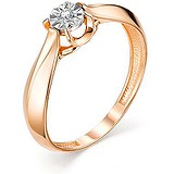 Золотое кольцо с бриллиантом, 1666898