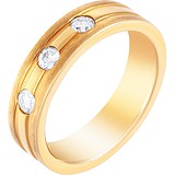 Золотое обручальное кольцо с бриллиантами, 1673042