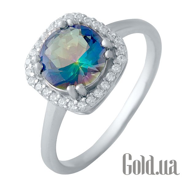 

Женские кольца Fresh Jewelry, Женское серебряное кольцо с топазом и куб. циркониями, 17.5