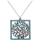 Серебряный кулон с цепочкой с куб. циркониями, 1540179