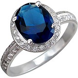 Женское серебряное кольцо с куб. циркониями, 1610579