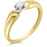 Золотое кольцо с бриллиантом, 1614163