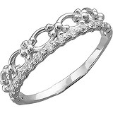 Женское серебряное кольцо с куб. циркониями, 1614419