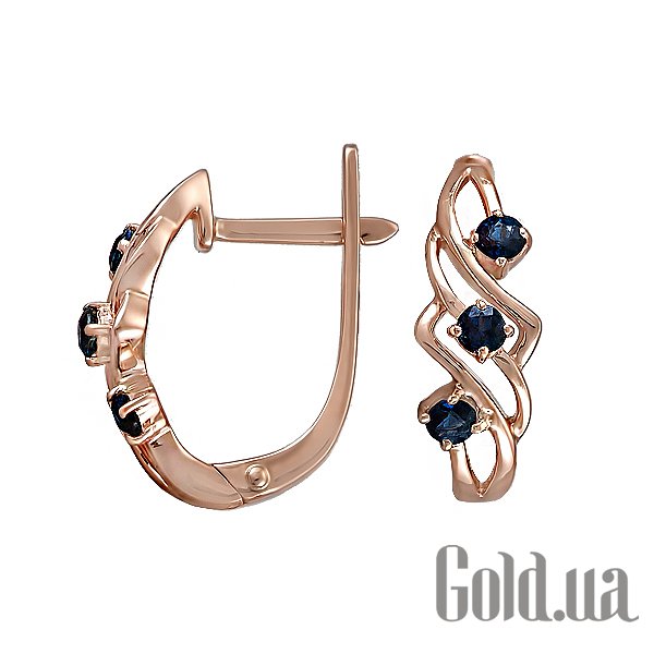 

Серьги Lurie Jewelry, Золотые серьги с сапфирами