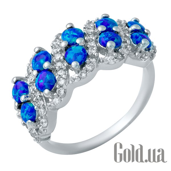 

Женские кольца Fresh Jewelry, Женское серебряное кольцо с опалами и куб. циркониями, 18.5