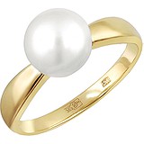 Женское золотое кольцо с культив. жемчугом, 1654355