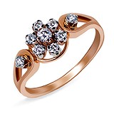 Женское золотое кольцо с бриллиантами, 1667411
