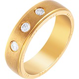 Золотое обручальное кольцо с бриллиантами, 1673043