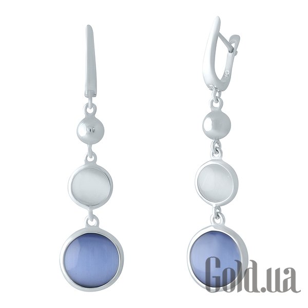 

Серьги с подвесками Fresh Jewelry, Серебряные серьги с кошачьим глазом