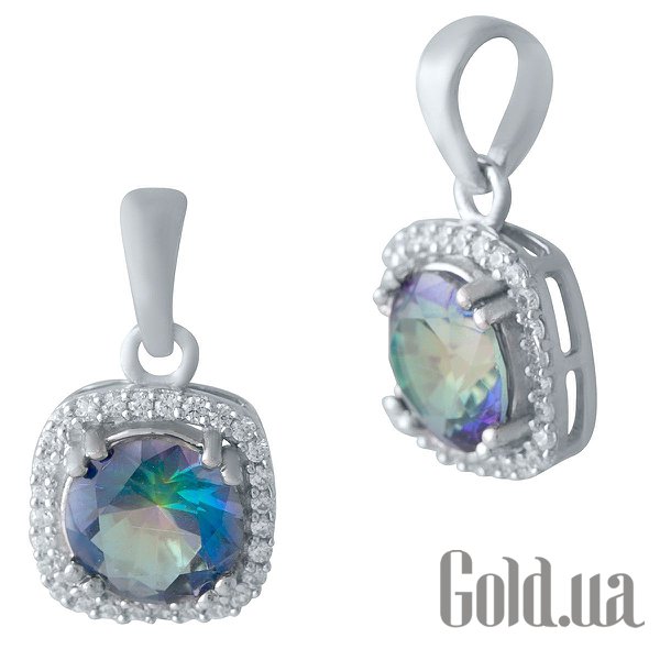 

Женские кулоны Fresh Jewelry, Серебряный кулон с топазом и куб. циркониями