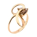 Женское золотое кольцо с дымчатым кварцем, 1738067