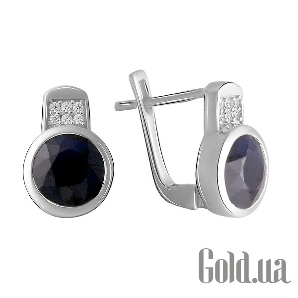 

Серьги Fresh Jewelry, Серебряные серьги с куб. циркониями и сапфирами