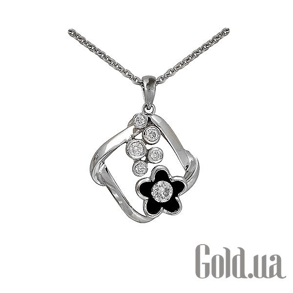 

Женский кулон Lurie Jewelry, Золотой кулон с цепочкой с бриллиантами и эмалью
