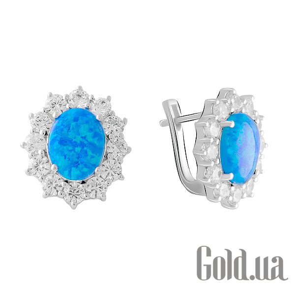 

Серьги Fresh Jewelry, Серебряные серьги с куб. циркониями и опалами