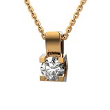Золотой кулон с цепочкой с бриллиантом, 1768531