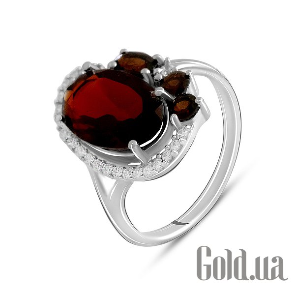 

Женские кольца Fresh Jewelry, Женское серебряное кольцо с куб. циркониями и гранатами, 17.5