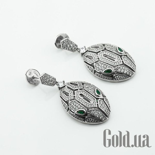 Серебряные серьги с куб. циркониями DIA3202394