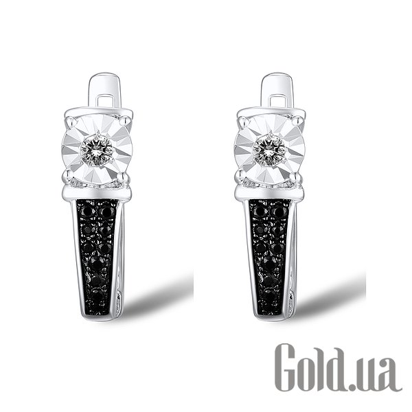 Сережки Lurie Jewelry Золоті сережки з діамантами