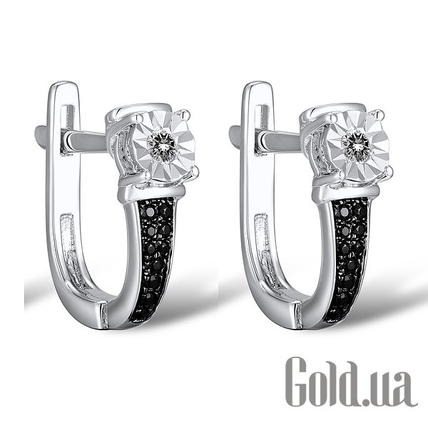 Сережки Lurie Jewelry Золоті сережки з діамантами