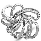 Женское золотое кольцо с бриллиантами, 1553492