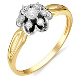 Золотое кольцо с бриллиантами, 1553748