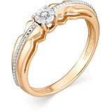 Золотое кольцо с бриллиантом, 1606740