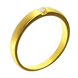 Золотое обручальное кольцо с бриллиантом, 1611092