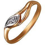 Женское золотое кольцо с куб. цирконием, 1612372