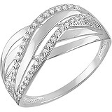 Женское серебряное кольцо с куб. циркониями, 1613908