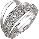 Женское серебряное кольцо с куб. циркониями, 1614420