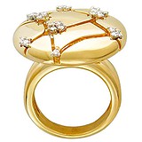 Женское золотое кольцо с куб. циркониями, 1639508