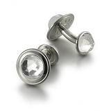 Dalvey Запонки Signature Titan Swarovski Crystal Clear D70024