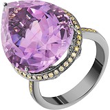 Женское золотое кольцо с бриллиантами и аметистом, 1667924
