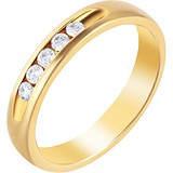 Золотое обручальное кольцо с бриллиантами, 1673044