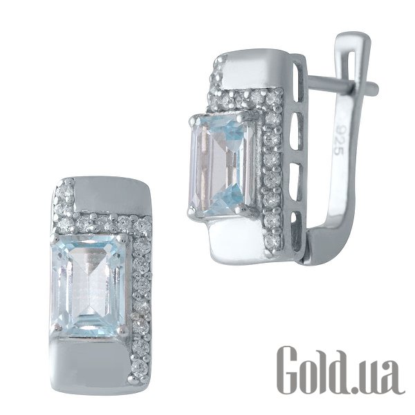 

Серьги Fresh Jewelry, Серебряные серьги с топазами и куб. циркониями