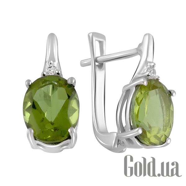 

Серьги Fresh Jewelry, Серебряные серьги с куб. циркониями и султанитами