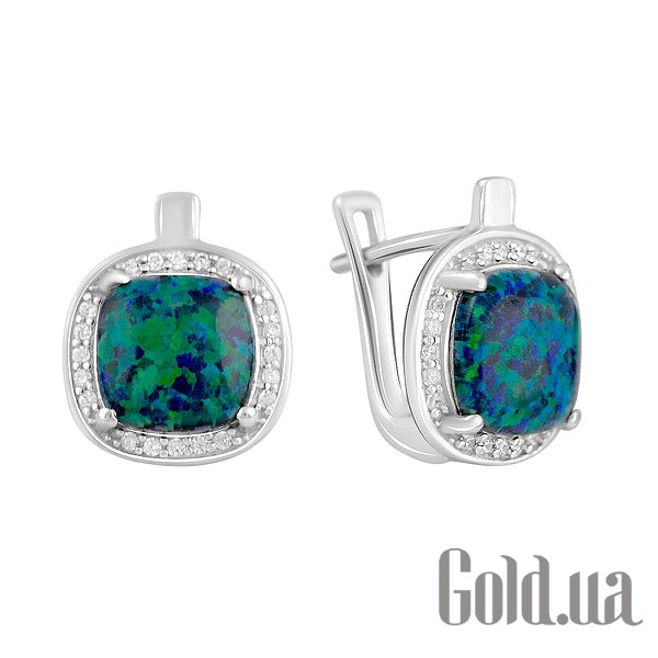 

Серьги Fresh Jewelry, Серебряные серьги с куб. циркониями и опалами