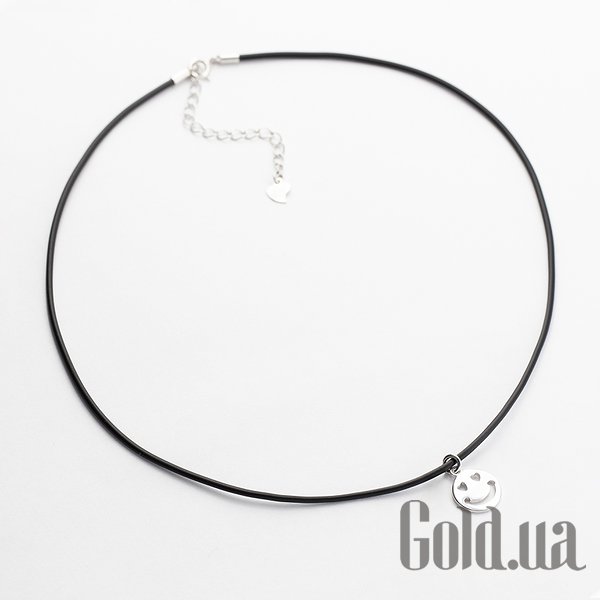 

Шнурок на шею Silvex925, Каучуковый шнурок с серебряными вставками, 35